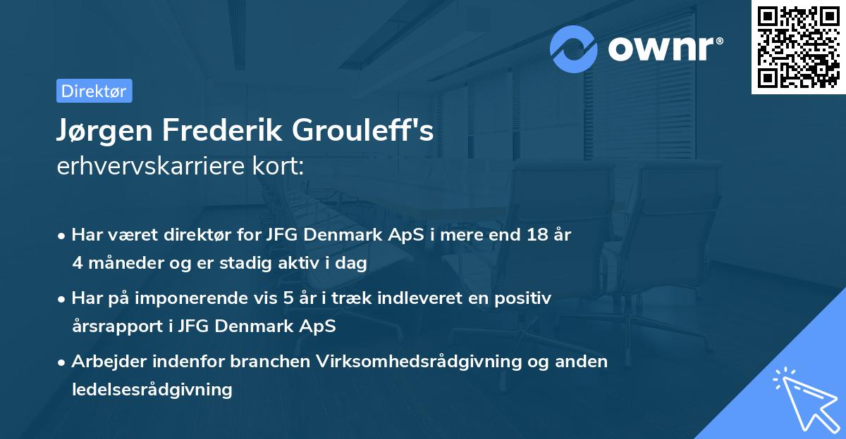 Jørgen Frederik Grouleff's erhvervskarriere kort