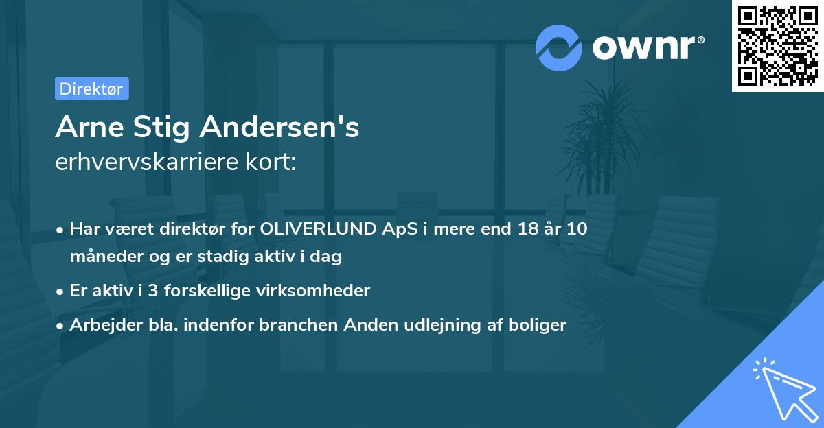 Arne Stig Andersen's erhvervskarriere kort