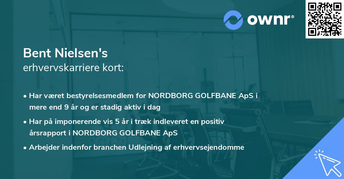 Bent Nielsen's erhvervskarriere kort
