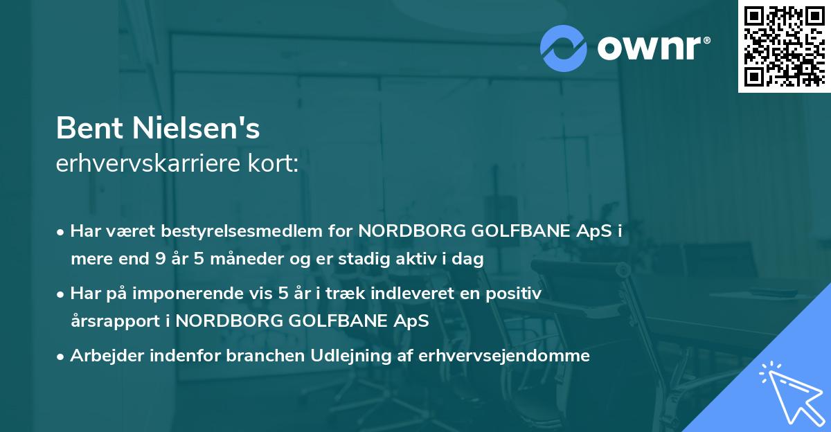 Bent Nielsen's erhvervskarriere kort