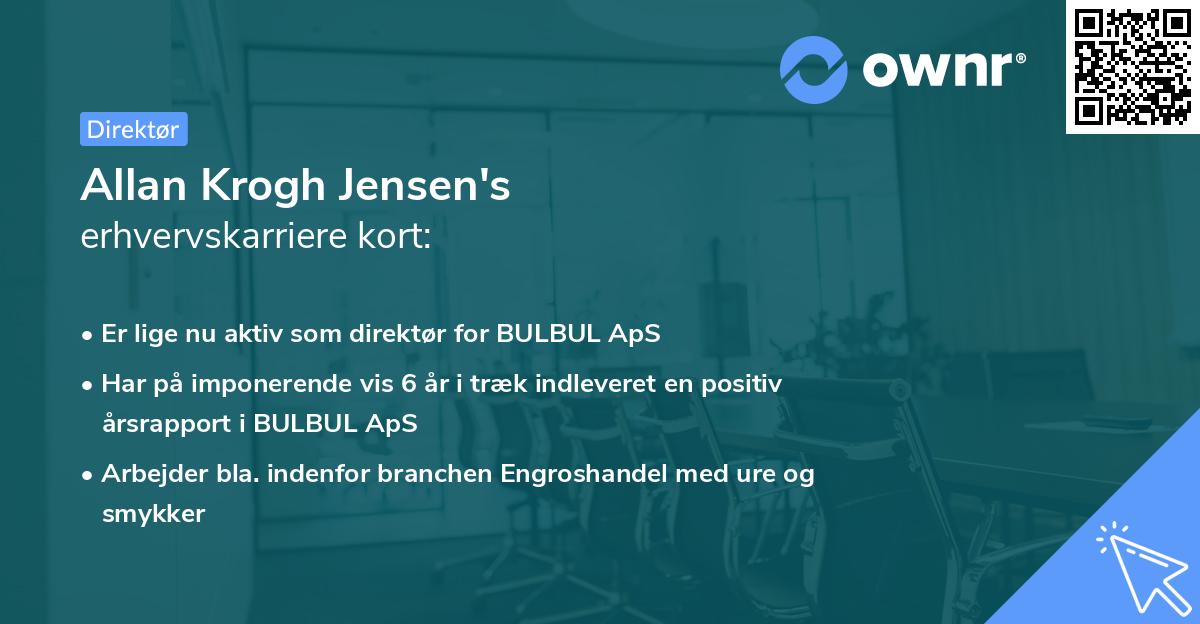 Allan Krogh Jensen's erhvervskarriere kort