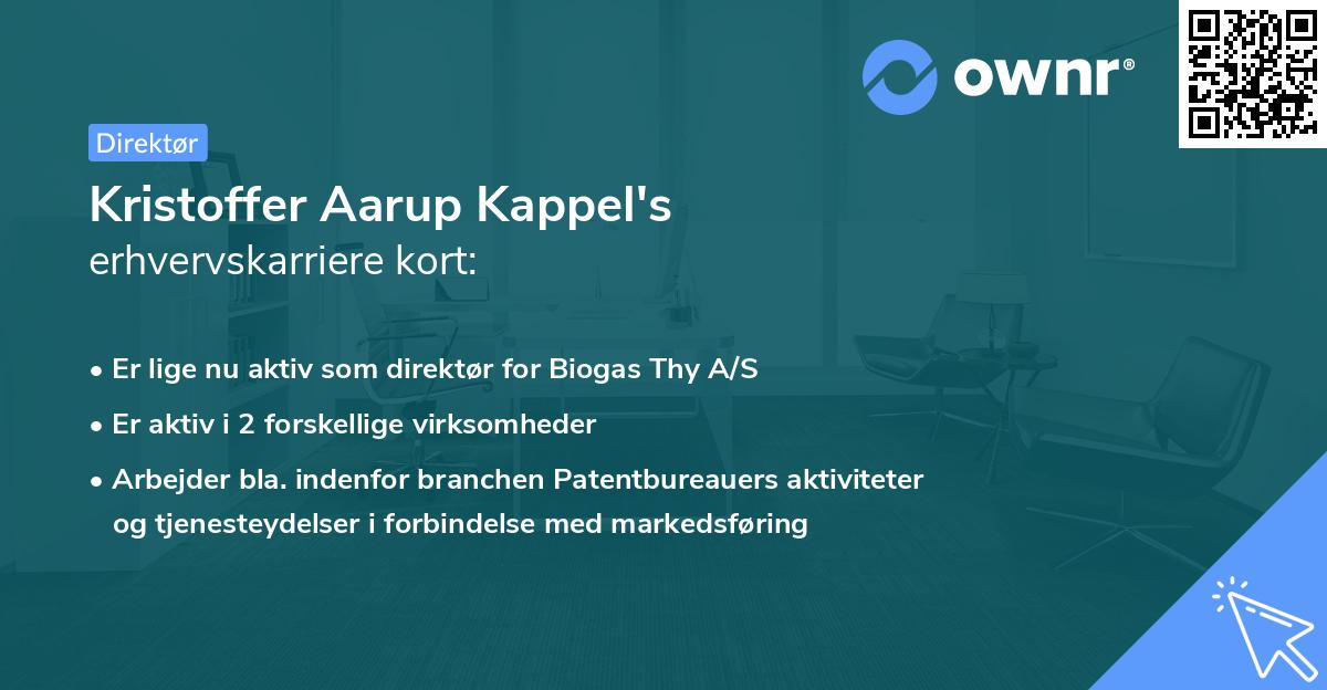 Kristoffer Aarup Kappel's erhvervskarriere kort