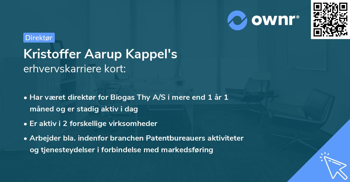 Kristoffer Aarup Kappel's erhvervskarriere kort
