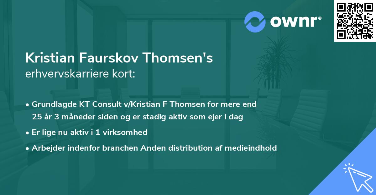 Kristian Faurskov Thomsen's erhvervskarriere kort