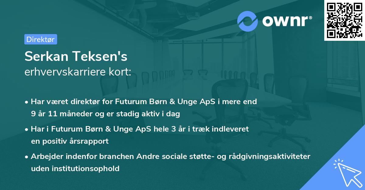 Serkan Teksen's erhvervskarriere kort