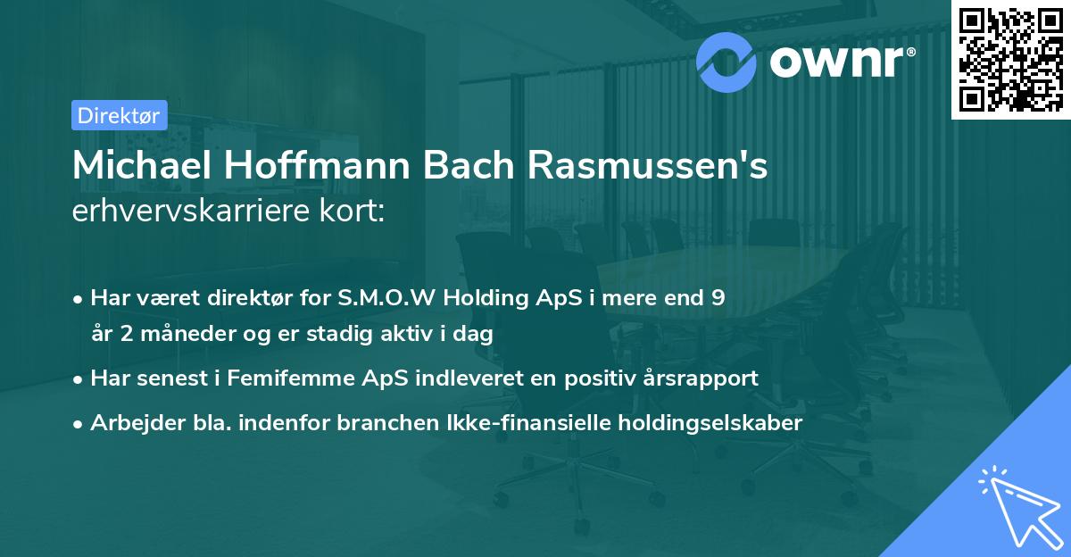 Michael Hoffmann Bach Rasmussen's erhvervskarriere kort