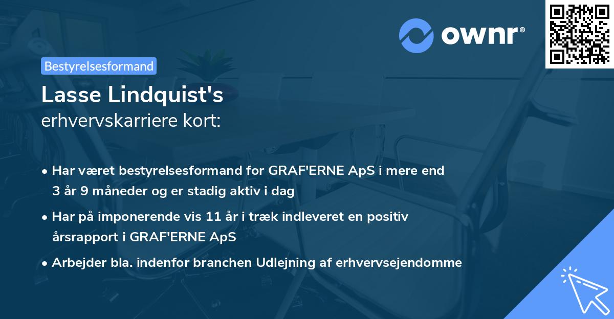 Lasse Lindquist's erhvervskarriere kort