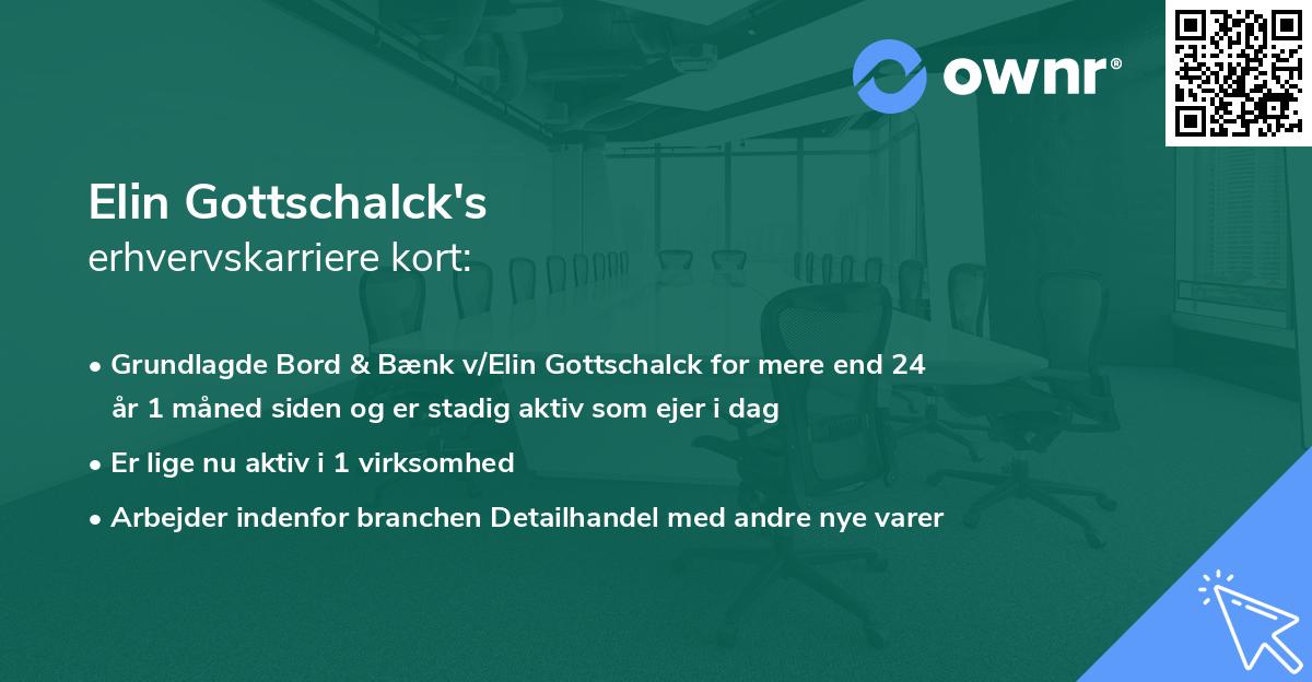 Elin Gottschalck's erhvervskarriere kort