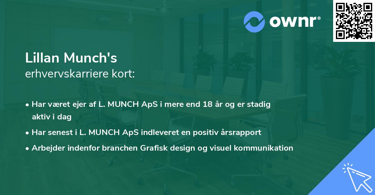 Lillan Munch's erhvervskarriere kort