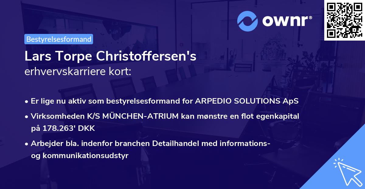 Lars Torpe Christoffersen's erhvervskarriere kort