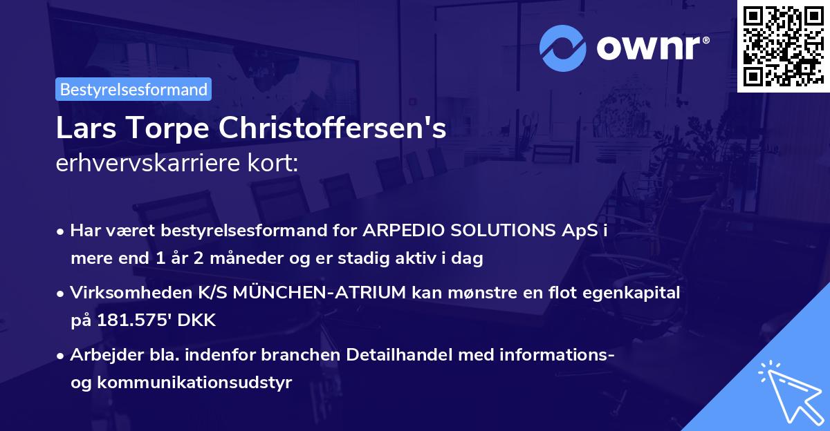 Lars Torpe Christoffersen's erhvervskarriere kort