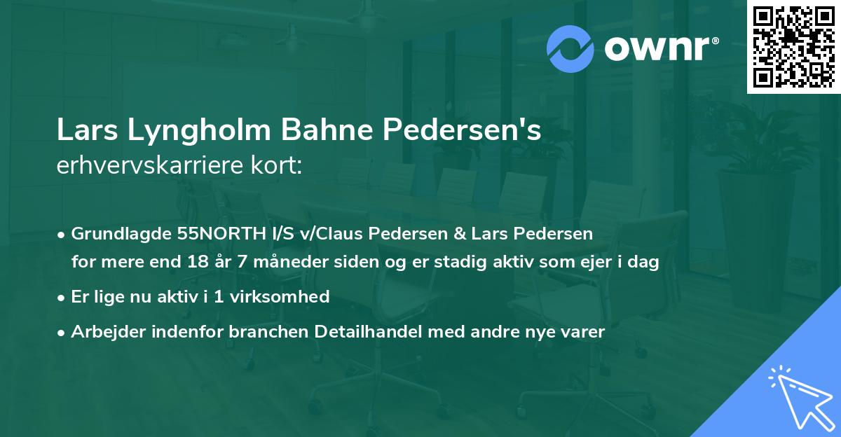 Lars Lyngholm Bahne Pedersen's erhvervskarriere kort