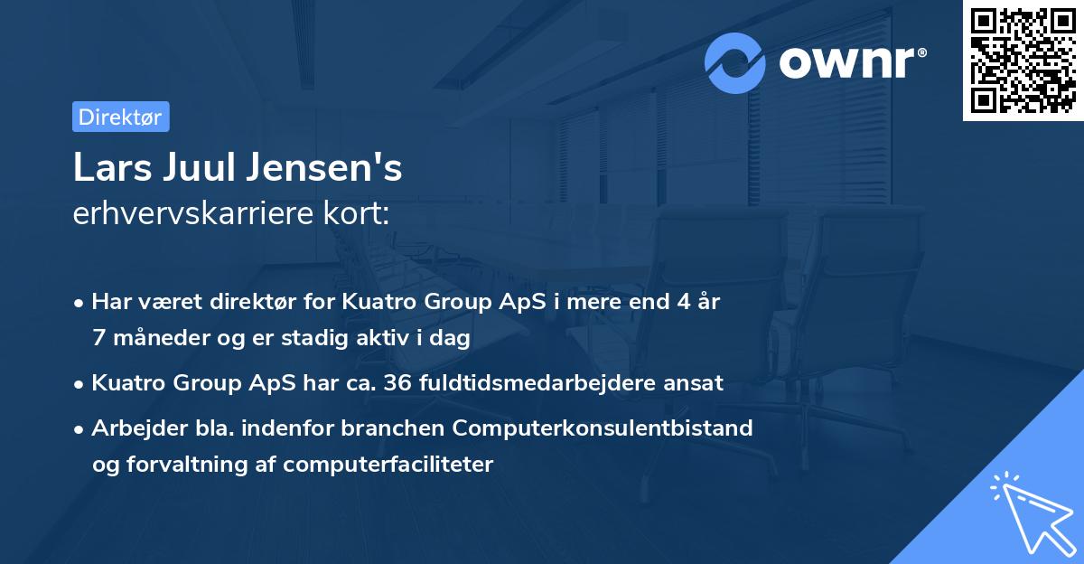 Lars Juul Jensen's erhvervskarriere kort