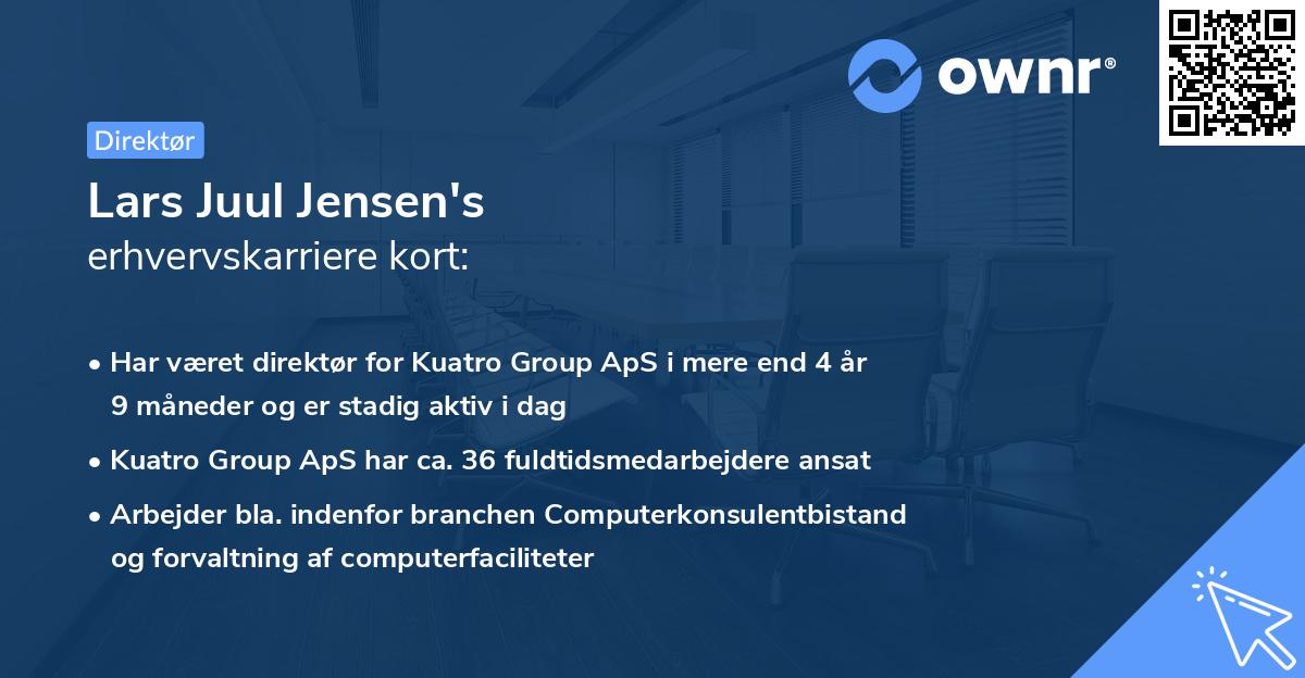 Lars Juul Jensen's erhvervskarriere kort