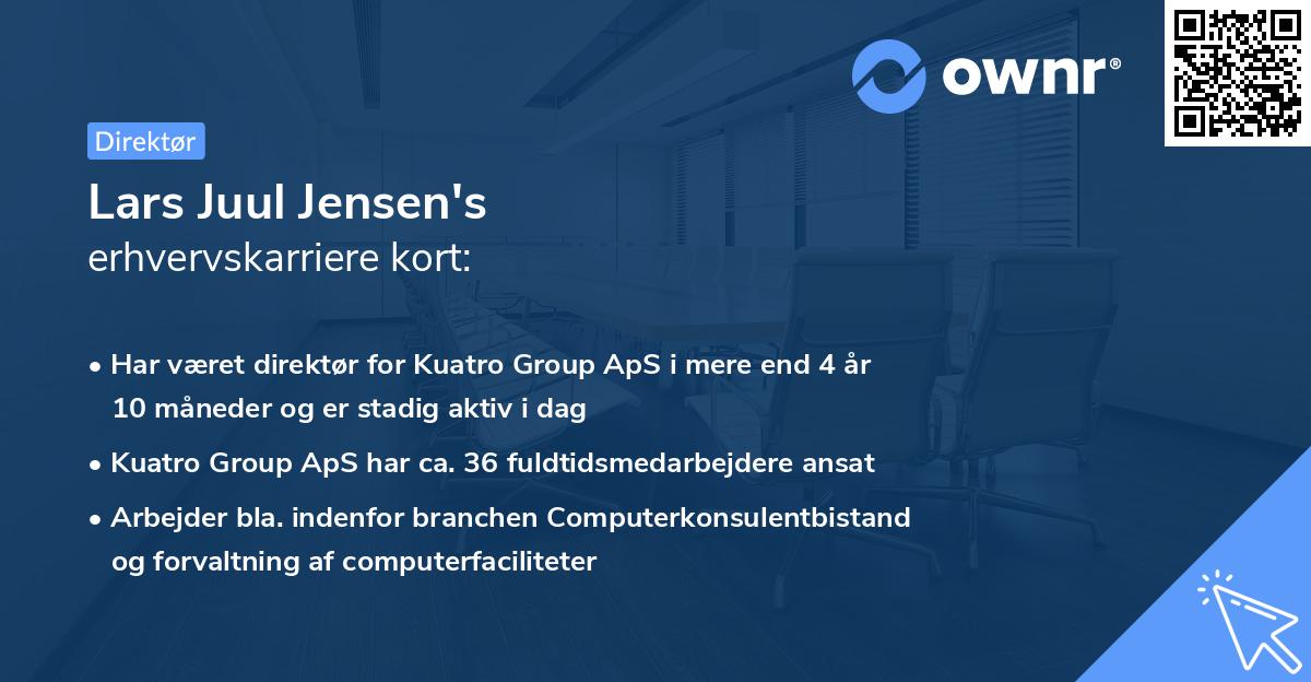 Lars Juul Jensen's erhvervskarriere kort