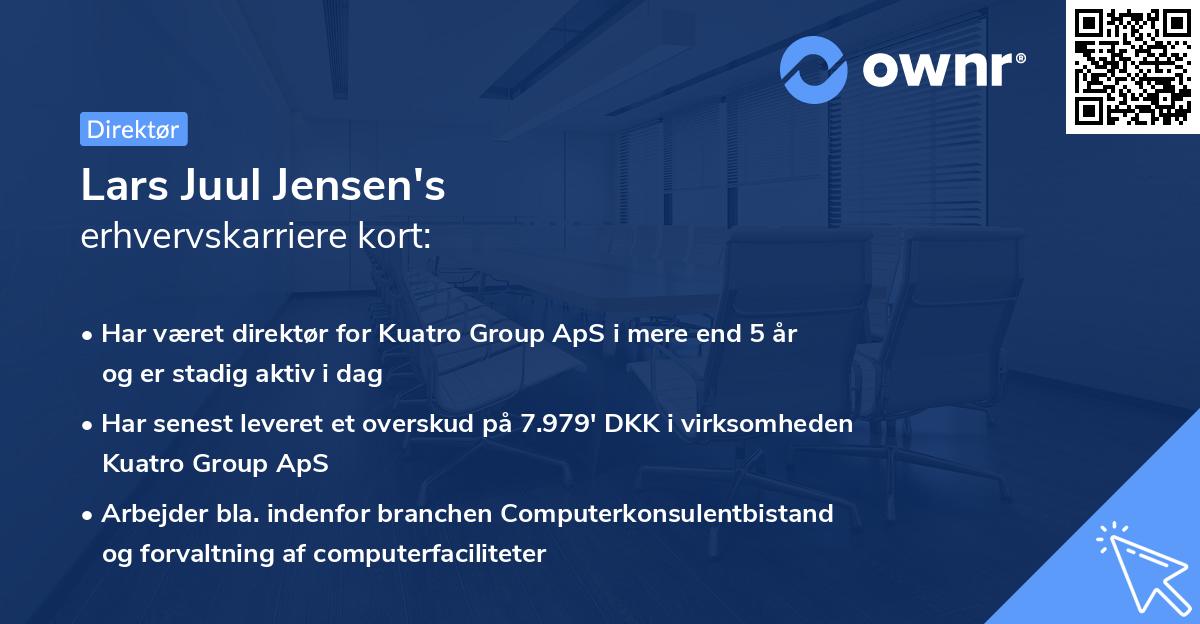 Lars Juul Jensen's erhvervskarriere kort