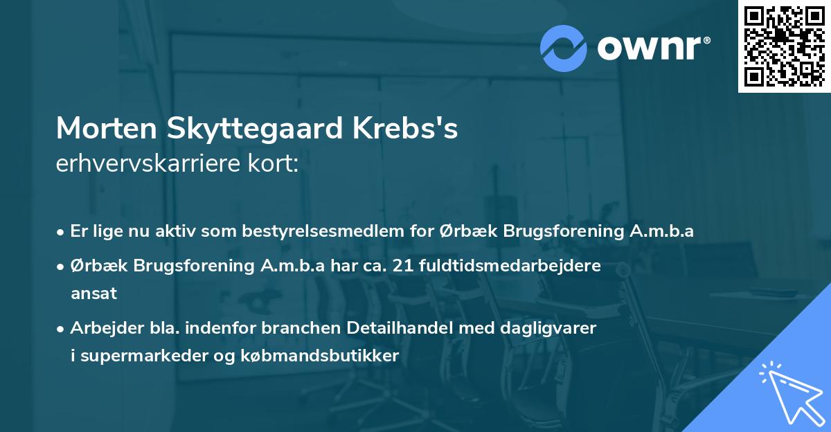 Morten Skyttegaard Krebs's erhvervskarriere kort