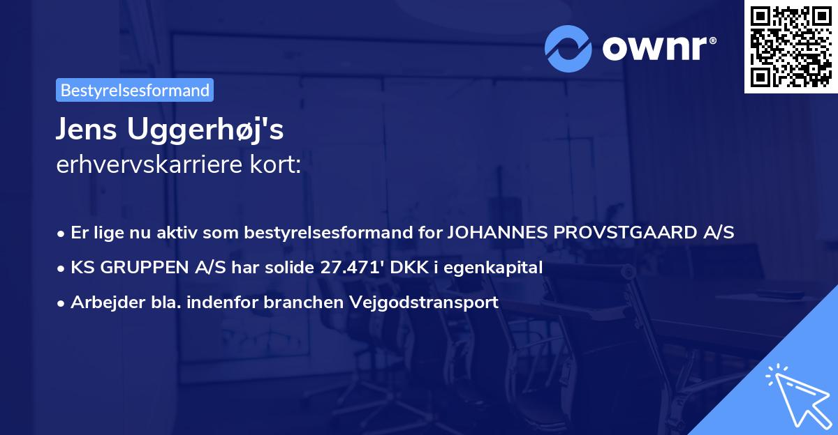 Jens Uggerhøj's erhvervskarriere kort