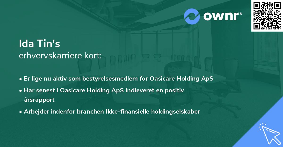 Ida Tin's erhvervskarriere kort