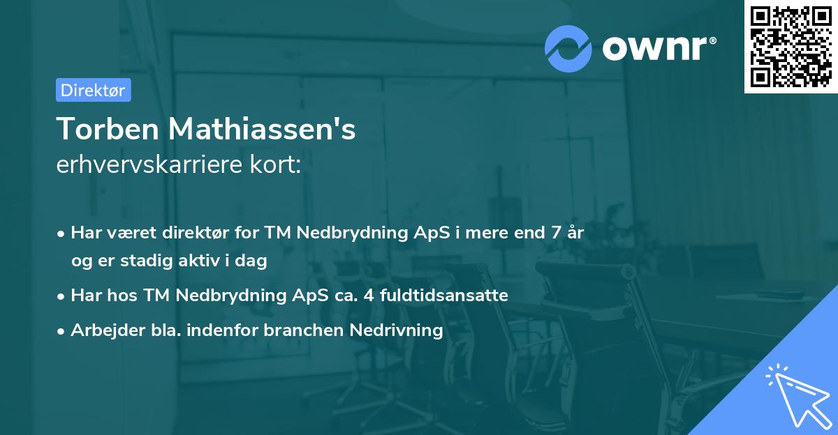 Torben Mathiassen's erhvervskarriere kort