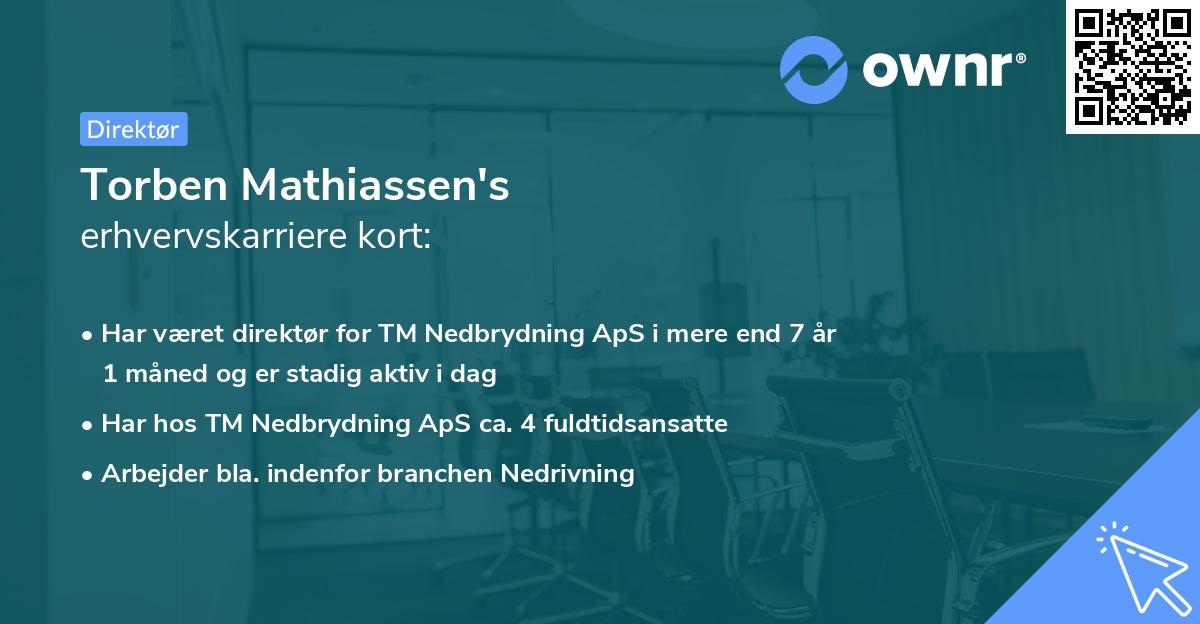 Torben Mathiassen's erhvervskarriere kort