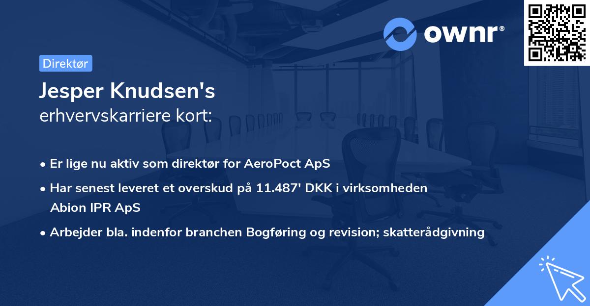 Jesper Knudsen's erhvervskarriere kort