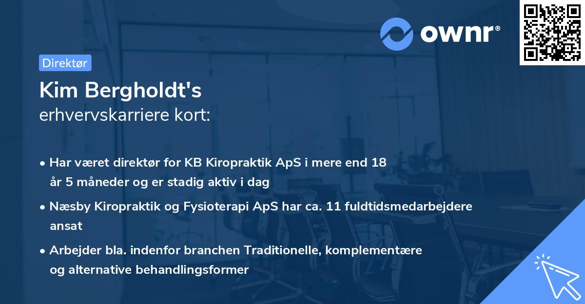 Kim Bergholdt's erhvervskarriere kort