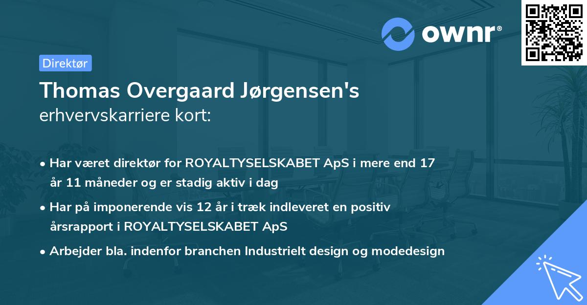 Thomas Overgaard Jørgensen's erhvervskarriere kort