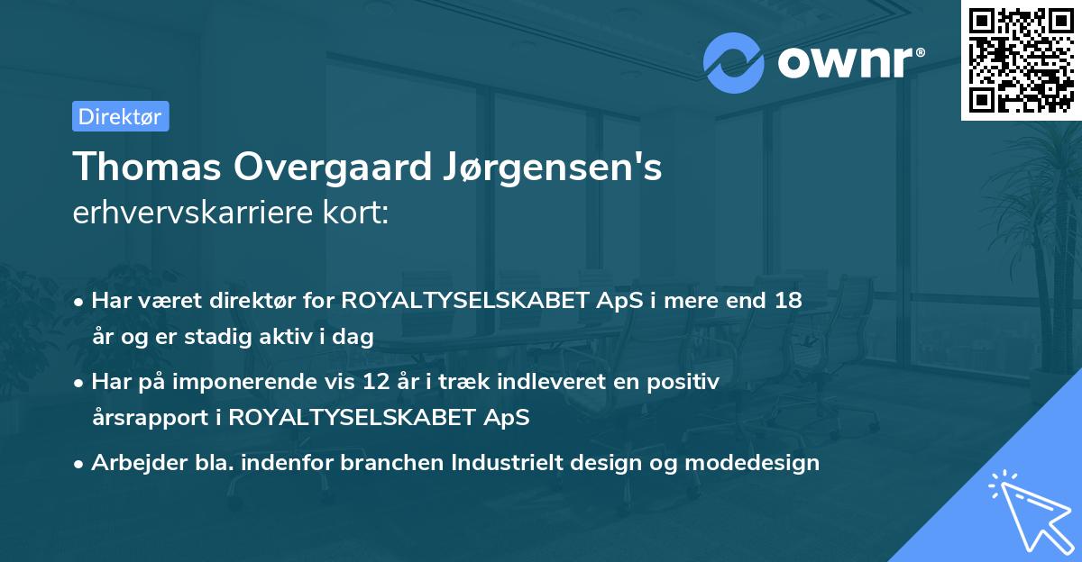 Thomas Overgaard Jørgensen's erhvervskarriere kort