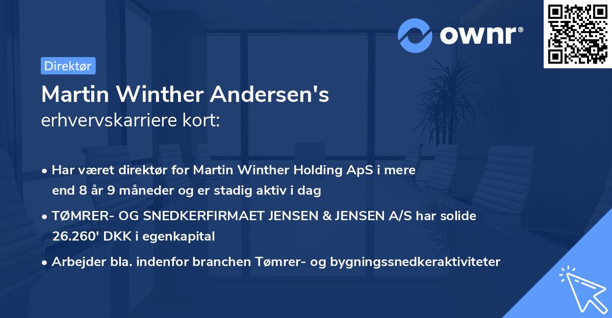 Martin Winther Andersen's erhvervskarriere kort