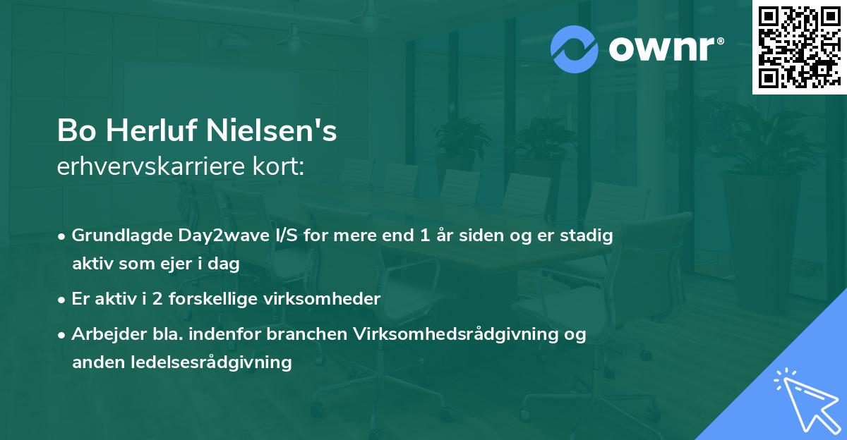Bo Herluf Nielsen's erhvervskarriere kort