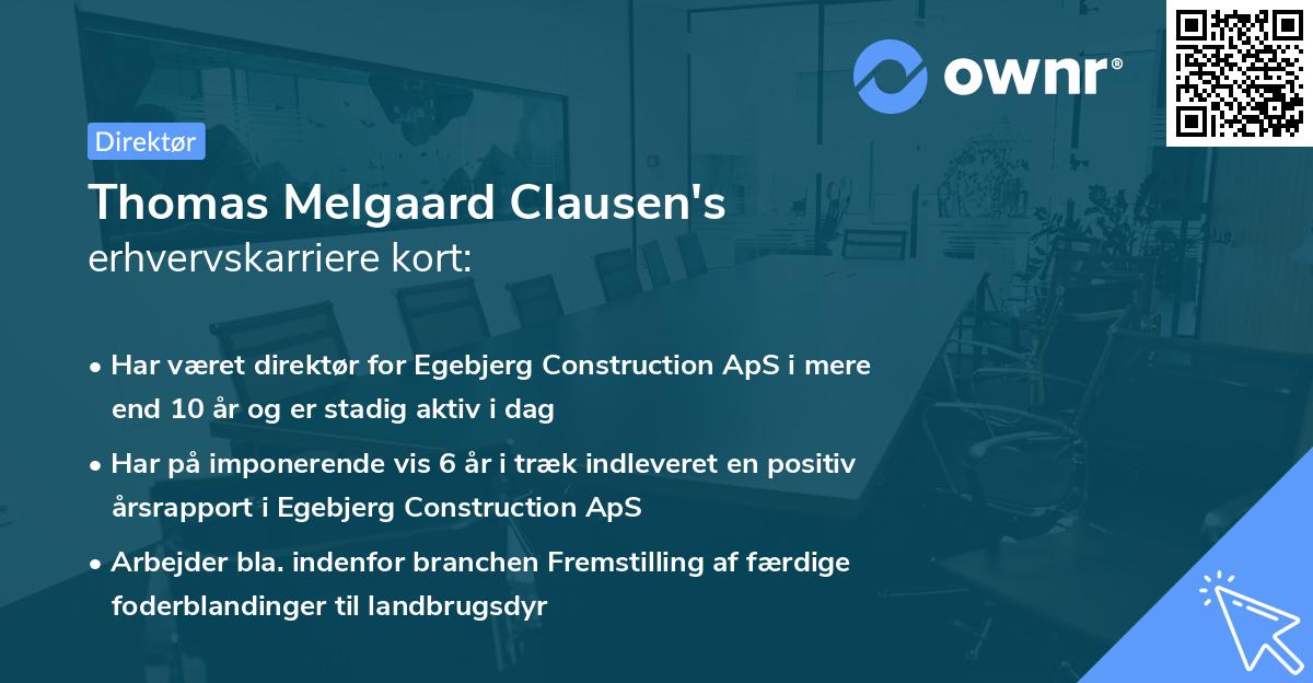 Thomas Melgaard Clausen's erhvervskarriere kort