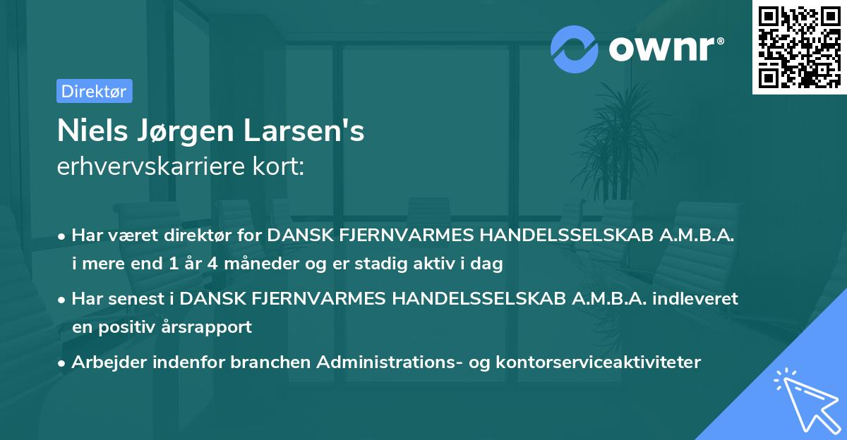 Niels Jørgen Larsen's erhvervskarriere kort