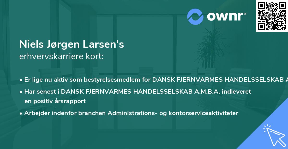 Niels Jørgen Larsen's erhvervskarriere kort