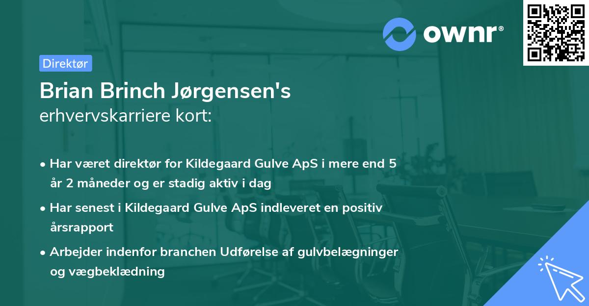 Brian Brinch Jørgensen's erhvervskarriere kort