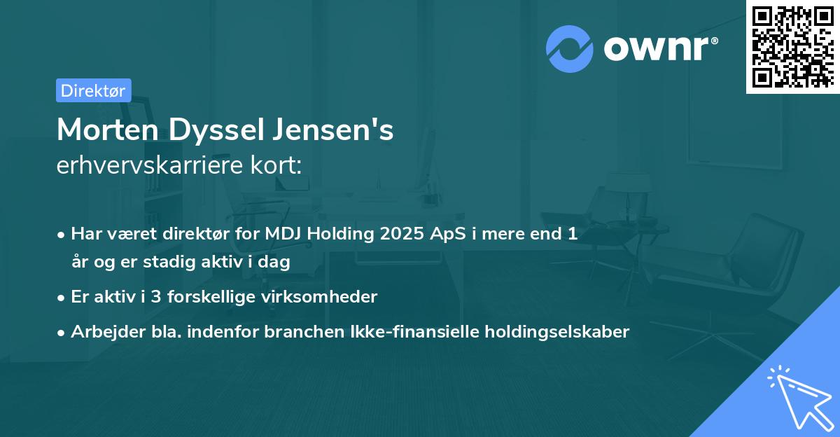 Morten Dyssel Jensen's erhvervskarriere kort