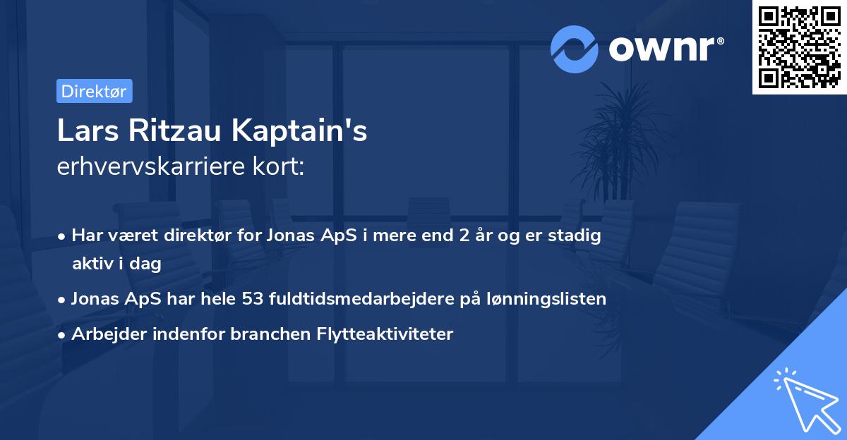 Lars Ritzau Kaptain's erhvervskarriere kort