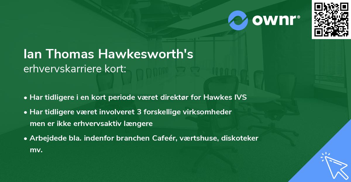 Ian Thomas Hawkesworth's erhvervskarriere kort