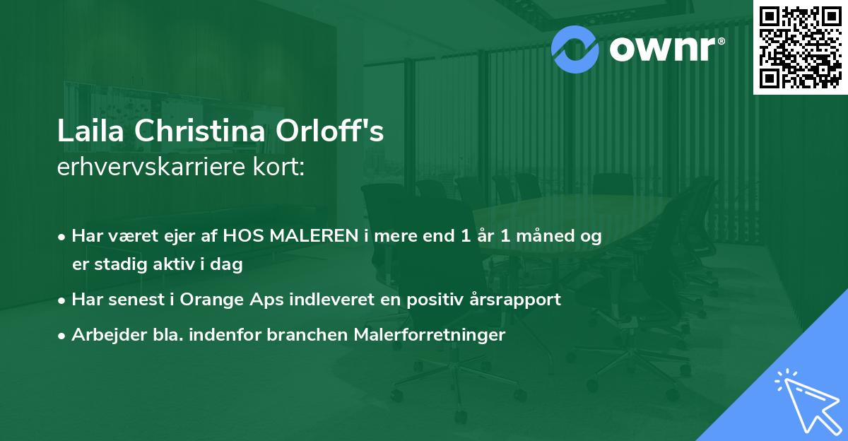 Laila Christina Orloff's erhvervskarriere kort