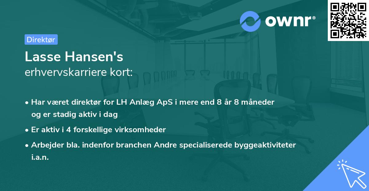 Lasse Hansen's erhvervskarriere kort