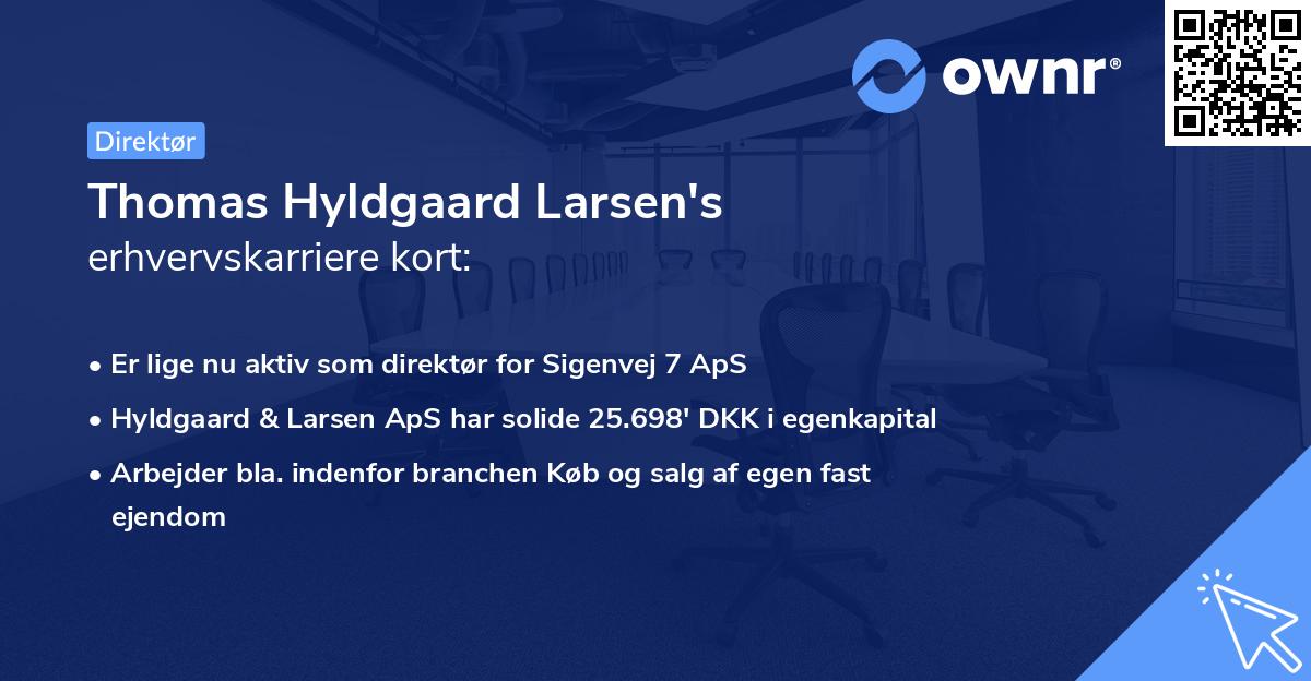 Thomas Hyldgaard Larsen's erhvervskarriere kort