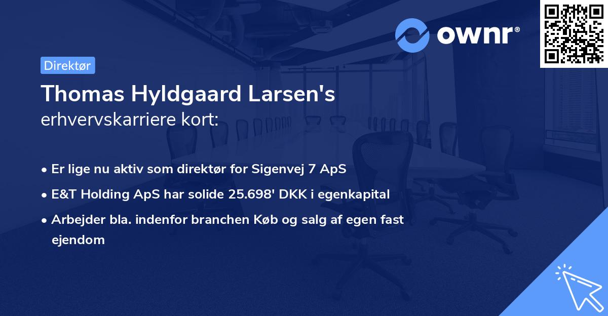 Thomas Hyldgaard Larsen's erhvervskarriere kort