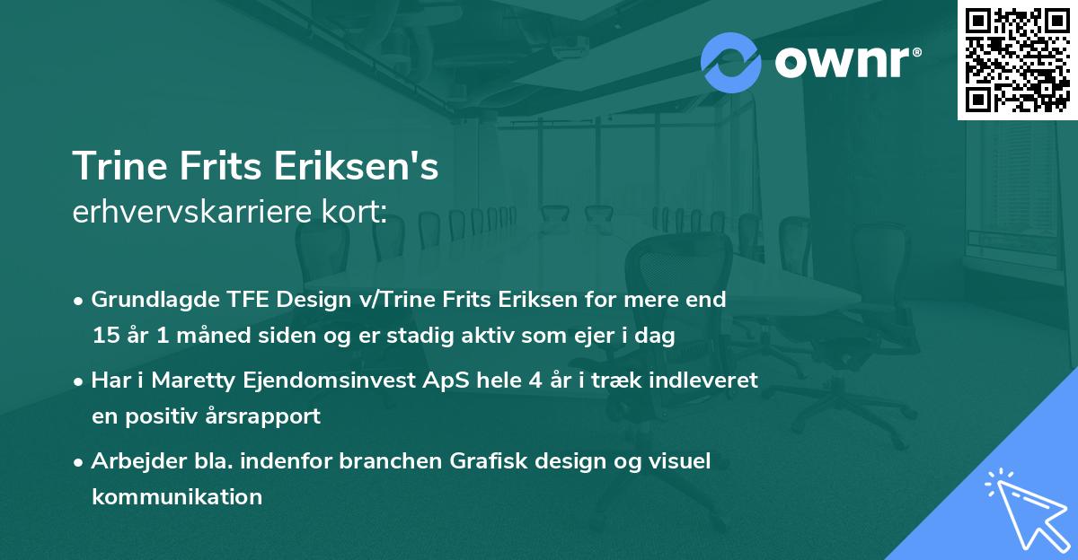 Trine Frits Eriksen's erhvervskarriere kort