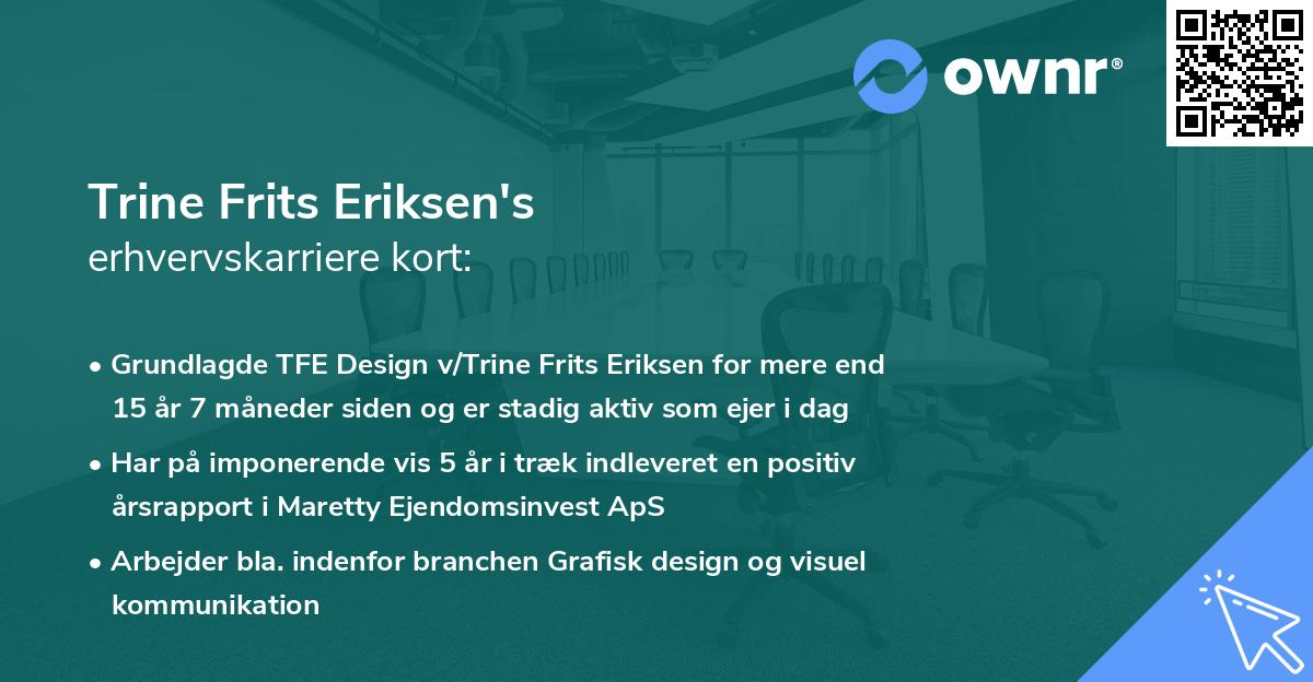 Trine Frits Eriksen's erhvervskarriere kort