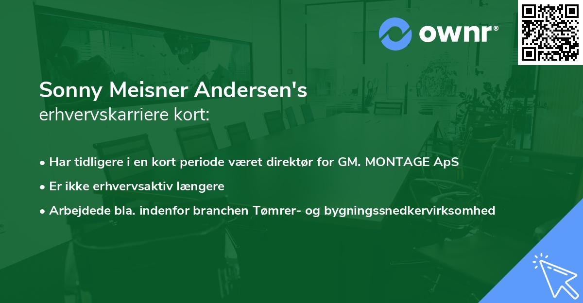 Sonny Meisner Andersen's erhvervskarriere kort