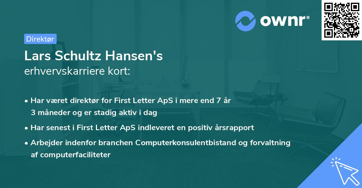 Lars Schultz Hansen's erhvervskarriere kort