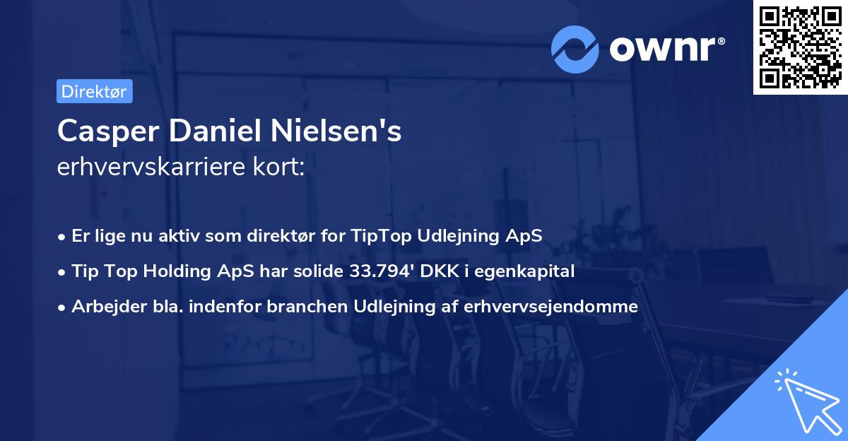 Casper Daniel Nielsen's erhvervskarriere kort