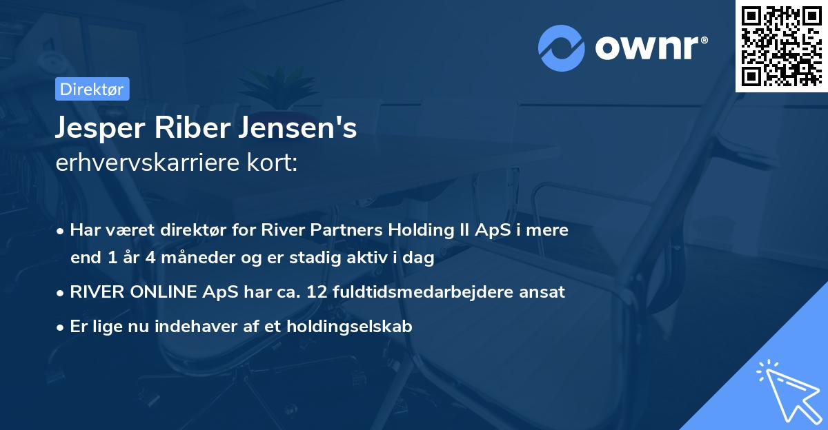 Jesper Riber Jensen's erhvervskarriere kort