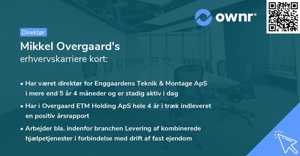 Mikkel Overgaard's erhvervskarriere kort