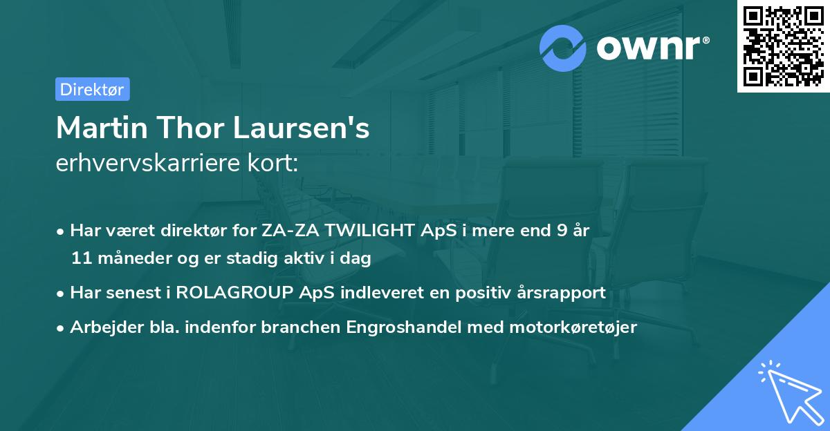 Martin Thor Laursen's erhvervskarriere kort